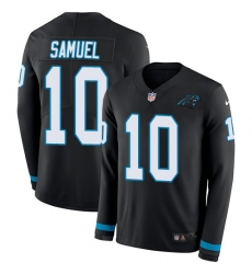 Nike Panthers #10 Curtis Samuel Black Team Color Men Stitched NFL Limited Therma Long Sleeve Jersey Nike Panthers #10 Curtis Samuel Black Team Color Men Stitched NFL Limited Therma Long Sleeve Jersey