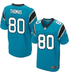 Nike Panthers #80 Ian Thomas Blue Alternate Mens Stitched NFL Elite Jersey Nike Panthers #80 Ian Thomas Blue Alternate Mens Stitched NFL Elite Jersey