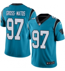 Nike Panthers 97 Yetur Gross Matos Blue Men Stitched NFL Limited Rush Jersey Nike Panthers 97 Yetur Gross Matos Blue Men Stitched NFL Limited Rush Jersey