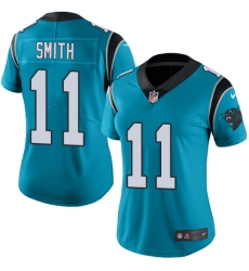 Nike Panthers #11 Torrey Smith Blue Womens Stitched NFL Limited Rush Jersey Nike Panthers #11 Torrey Smith Blue Womens Stitched NFL Limited Rush Jersey