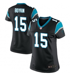 Nike Panthers #15 Jarrett Boykin Black Team Color Women Stitched NFL Jersey Nike Panthers #15 Jarrett Boykin Black Team Color Women Stitched NFL Jersey