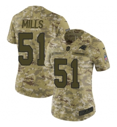 Nike Panthers #51 Sam Mills Camo Women Stitched NFL Limited 2018 Salute to Service Jersey Nike Panthers #51 Sam Mills Camo Women Stitched NFL Limited 2018 Salute to Service Jersey