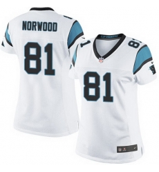 Nike Panthers #81 Kevin Norwood White Team Color Women Stitched NFL Jersey Nike Panthers #81 Kevin Norwood White Team Color Women Stitched NFL Jersey
