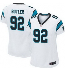 Nike Panthers #92 Vernon Butler White Womens Stitched NFL Elite Jersey Nike Panthers #92 Vernon Butler White Womens Stitched NFL Elite Jersey
