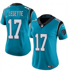 Women Carolina Panthers 17 Xavier Legette Blue Vapor Stitched Jersey Women Carolina Panthers 17 Xavier Legette Blue Vapor Stitched Jersey
