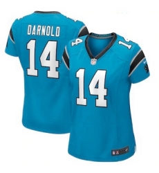 Women Nike Carolina Panthers 14 Sam Darnold Blue Vapor Limited Jersey Women Nike Carolina Panthers 14 Sam Darnold Blue Vapor Limited Jersey