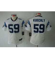 Women Nike Carolina Panthers 59# Kuechly White Color[Women Limited Jerseys]