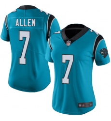 Women Panthers 7 Kyle Allen Blue Stitched Football Limited Rush Jersey Women Panthers 7 Kyle Allen Blue Stitched Football Limited Rush Jersey