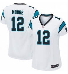 Womens Nike Carolina Panthers 12 DJ Moore Game White NFL Jersey Womens Nike Carolina Panthers 12 DJ Moore Game White NFL Jersey