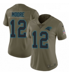 Womens Nike Carolina Panthers 12 DJ Moore Limited Olive 2017 Salute to Service NFL Jersey Womens Nike Carolina Panthers 12 DJ Moore Limited Olive 2017 Salute to Service NFL Jersey