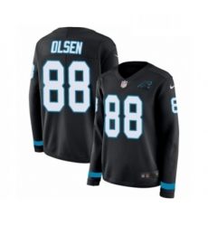 Womens Nike Carolina Panthers 88 Greg Olsen Limited Black Therma Long Sleeve NFL Jersey Womens Nike Carolina Panthers 88 Greg Olsen Limited Black Therma Long Sleeve NFL Jersey