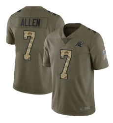 Youth Panthers 7 Kyle Allen Olive Camo Stitched Football Limited 2017 Salute to Service Jersey Youth Panthers 7 Kyle Allen Olive Camo Stitched Football Limited 2017 Salute to Service Jersey