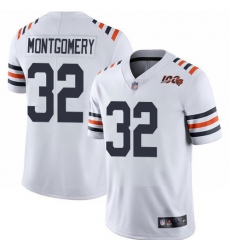 Bears 32 David Montgomery White Alternate Men Stitched Football Vapor Untouchable Limited 100th Season Jersey Bears 32 David Montgomery White Alternate Men Stitched Football Vapor Untouchable Limited 100th Season Jersey