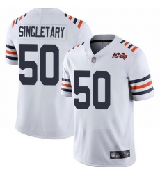 Bears 50 Mike Singletary White Alternate Men Stitched Football Vapor Untouchable Limited 100th Season Jersey Bears 50 Mike Singletary White Alternate Men Stitched Football Vapor Untouchable Limited 100th Season Jersey