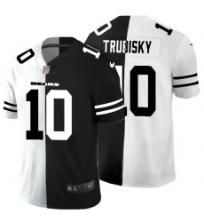 Chicago Bears 10 Mitchell Trubisky Men Black V White Peace Split Nike Vapor Untouchable Limited NFL Jersey Chicago Bears 10 Mitchell Trubisky Men Black V White Peace Split Nike Vapor Untouchable Limited NFL Jersey