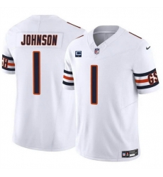 Men Chicago Bears 1 Jaylon Johnson White 2024 F U S E With 1 Star C Patch Vapor Untouchable Limited Stitched Football Jersey Men Chicago Bears 1 Jaylon Johnson White 2024 F U S E With 1 Star C Patch Vapor Untouchable Limited Stitched Football Jersey