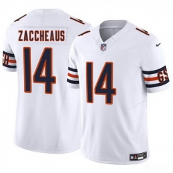 Men Chicago Bears 14 Olamide Zaccheaus White 2025 F U S E  Vapor Stitched Football Jersey