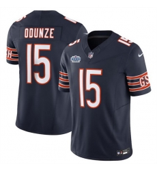 Men Chicago Bears 15 Rome Odunze Navy 2024 With Draft Patch F U S E Vapor Stitched Football Jersey Men Chicago Bears 15 Rome Odunze Navy 2024 With Draft Patch F U S E Vapor Stitched Football Jersey