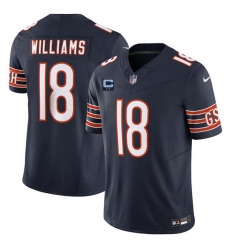Men Chicago Bears 18 Caleb Williams Navy 2025 F U S E With 2 Star C Patch Vapor Untouchable Limited Stitched Football Jersey Men Chicago Bears 18 Caleb Williams Navy 2025 F U S E With 2 Star C Patch Vapor Untouchable Limited Stitched Football Jersey