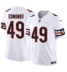 Men Chicago Bears 49 Tremaine Edmunds White 2023 F U S E Vapor Stitched Football Jersey Men Chicago Bears 49 Tremaine Edmunds White 2023 F U S E Vapor Stitched Football Jersey