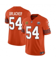Men Chicago Bears 54 Brian Urlacher Orange 2023 F U S E With 4 Star C Patch Throwback Limited Stitched Football Jersey Men Chicago Bears 54 Brian Urlacher Orange 2023 F U S E With 4 Star C Patch Throwback Limited Stitched Football Jersey