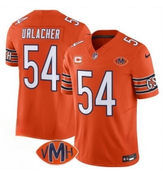 Men Chicago Bears 54 Brian Urlacher Orange 2025 F U S E  With 4 Star C Patch VMH Patch Vapor Untouchable Limited Stitched Football Jersey