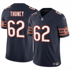 Men Chicago Bears 62 Joe Thuney Navy 2025 F U S E  Vapor Stitched Football Jersey
