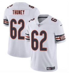 Men Chicago Bears 62 Joe Thuney White 2025 Vapor Stitched Football Jersey