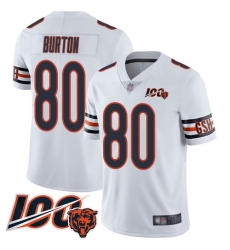 Men Chicago Bears 80 Trey Burton White Vapor Untouchable Limited Player 100th Season Football Jersey Men Chicago Bears 80 Trey Burton White Vapor Untouchable Limited Player 100th Season Football Jersey