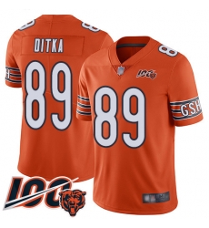Men Chicago Bears 89 Mike Ditka Orange Alternate 100th Season Limited Football Jersey Men Chicago Bears 89 Mike Ditka Orange Alternate 100th Season Limited Football Jersey