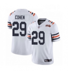 Mens Chicago Bears 29 Tarik Cohen White 100th Season Limited Football Jersey Mens Chicago Bears 29 Tarik Cohen White 100th Season Limited Football Jersey