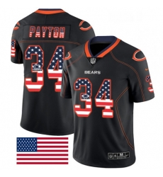 Mens Nike Chicago Bears 34 Walter Payton Limited Black Rush USA Flag NFL Jersey Mens Nike Chicago Bears 34 Walter Payton Limited Black Rush USA Flag NFL Jersey
