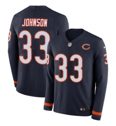 Nike Bears 33 Jaylon Johnson Navy Blue Team Color Men Stitched NFL Limited Therma Long Sleeve Jersey Nike Bears 33 Jaylon Johnson Navy Blue Team Color Men Stitched NFL Limited Therma Long Sleeve Jersey