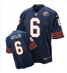 Nike Bears #6 Jay Cutler Navy Blue Throwback Mens Stitched NFL Elite Jersey Nike Bears #6 Jay Cutler Navy Blue Throwback Mens Stitched NFL Elite Jersey