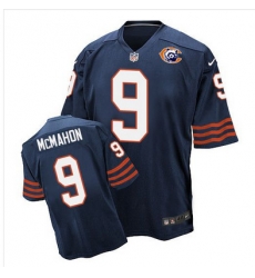 Nike Bears #9 Jim McMahon Navy Blue Throwback Mens Stitched NFL Elite Jersey Nike Bears #9 Jim McMahon Navy Blue Throwback Mens Stitched NFL Elite Jersey