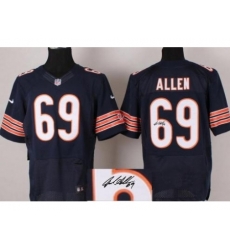 Nike Chicago Bears 69 Jared Allen Blue Elite Signed NFL Jersey Nike Chicago Bears 69 Jared Allen Blue Elite Signed NFL Jersey