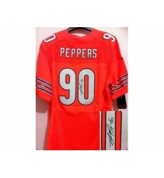 Nike Chicago Bears 90 Julius Peppers Orange Elite Signed NFL Jersey Nike Chicago Bears 90 Julius Peppers Orange Elite Signed NFL Jersey