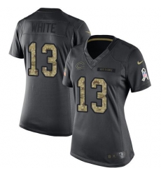 Nike Bears #13 Kevin White Black Womens Stitched NFL Limited 2016 Salute to Service Jersey Nike Bears #13 Kevin White Black Womens Stitched NFL Limited 2016 Salute to Service Jersey