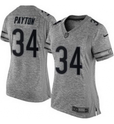 Nike Bears #34 Walter Payton Gray Womens Stitched NFL Limited Gridiron Gray Jersey Nike Bears #34 Walter Payton Gray Womens Stitched NFL Limited Gridiron Gray Jersey