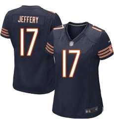 Nike NFL Chicago Bears #17 Alshon Jeffery Game Women's Navy Blue Team Color Nike NFL Chicago Bears #17 Alshon Jeffery Game Women's Navy Blue Team Color