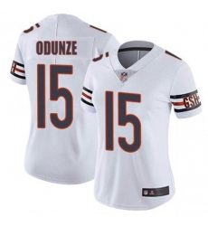 Women Chicago Bears 15 Rome Odunze White Vapor Stitched Jersey Women Chicago Bears 15 Rome Odunze White Vapor Stitched Jersey