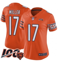Women Chicago Bears 17 Anthony Miller Orange Alternate 100th Season Limited Football Jersey Women Chicago Bears 17 Anthony Miller Orange Alternate 100th Season Limited Football Jersey