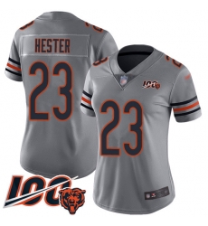 Women Chicago Bears 23 Devin Hester Limited Silver Inverted Legend 100th Season Football Jersey Women Chicago Bears 23 Devin Hester Limited Silver Inverted Legend 100th Season Football Jersey