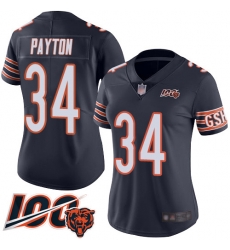 Women Chicago Bears 34 Walter Payton Navy Blue Team Color 100th Season Limited Football Jersey Women Chicago Bears 34 Walter Payton Navy Blue Team Color 100th Season Limited Football Jersey