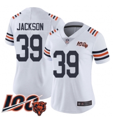Women Chicago Bears 39 Eddie Jackson White 100th Season Limited Football Jersey Women Chicago Bears 39 Eddie Jackson White 100th Season Limited Football Jersey