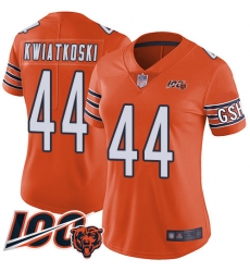 Women Chicago Bears 44 Nick Kwiatkoski Orange Alternate 100th Season Limited Football Jersey Women Chicago Bears 44 Nick Kwiatkoski Orange Alternate 100th Season Limited Football Jersey