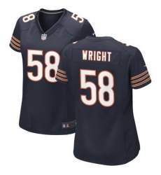 Women Chicago Bears 58 Darnell Wright Navy Stitched Game Jersey Women Chicago Bears 58 Darnell Wright Navy Stitched Game Jersey