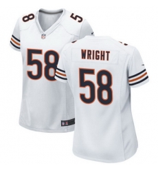 Women Chicago Bears 58 Darnell Wright White 2023 Draft Stitched Game Jersey Women Chicago Bears 58 Darnell Wright White 2023 Draft Stitched Game Jersey