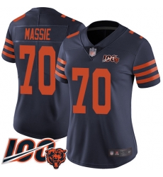 Women Chicago Bears 70 Bobby Massie Limited Navy Blue Rush Vapor Untouchable 100th Season Football Jersey Women Chicago Bears 70 Bobby Massie Limited Navy Blue Rush Vapor Untouchable 100th Season Football Jersey