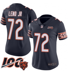 Women Chicago Bears 72 Charles Leno Navy Blue Team Color 100th Season Limited Football Jersey Women Chicago Bears 72 Charles Leno Navy Blue Team Color 100th Season Limited Football Jersey